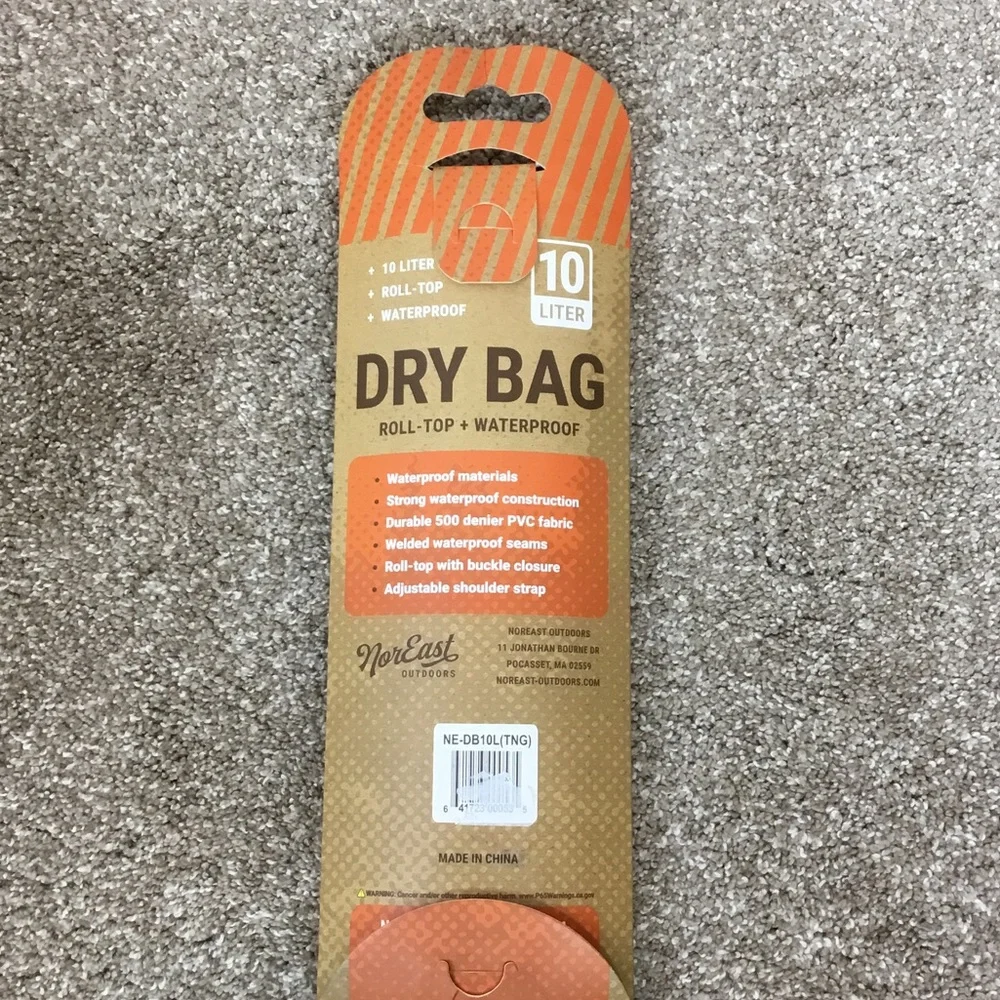 New Orange Roll-Top Dry Bag - 10L
